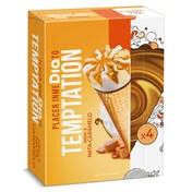 Helado cono de nata y caramelo 4 unidades Temptation de Dia caja 272 g