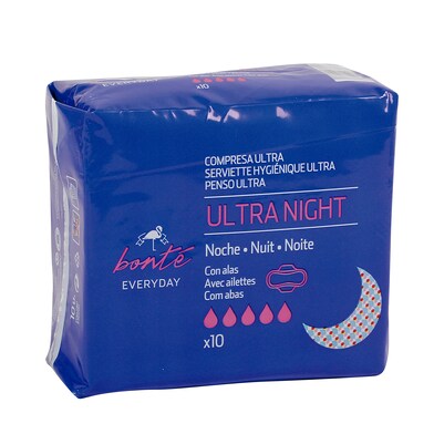 Compresas de noche ultra con alas Bonté Everyday de Dia bolsa 10 unidades-0 Compresas de noche ultra con alas Bonté Everyday de Dia bolsa 10 unidades-0