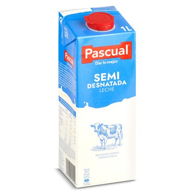 Leche semidesnatada Pascual brik 1 l-0