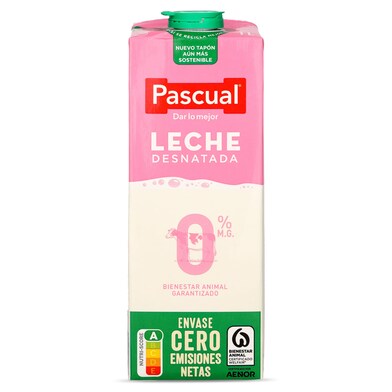 Leche desnatada Pascual brik 1 l-1 Leche desnatada Pascual brik 1 l-1