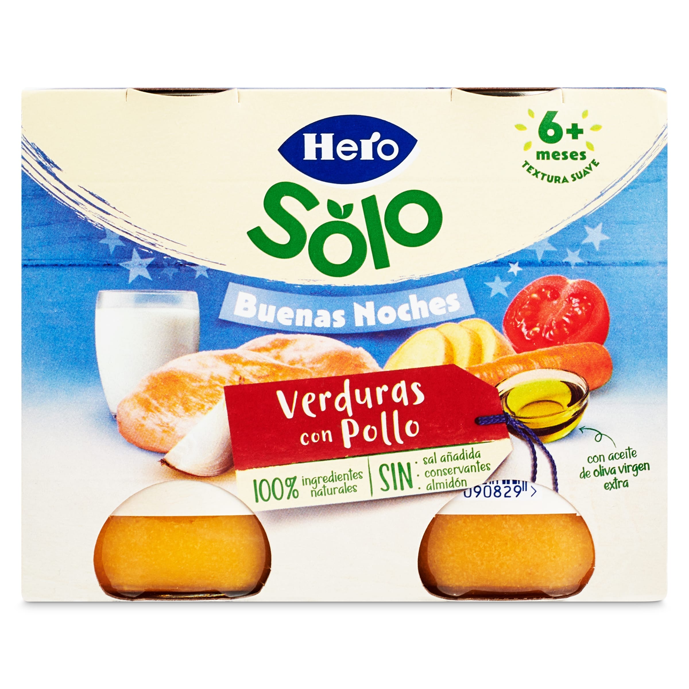 Puré de verduritas con pollo Hero 2 x 190 g