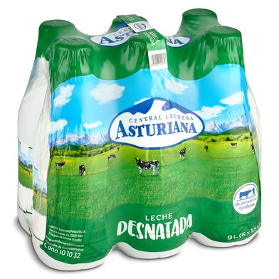 Leche desnatada Central Lechera Asturiana botella 6 x 1.5 l-0