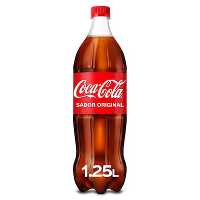 Refresco de cola clásica Coca-Cola botella 1.25 l-0