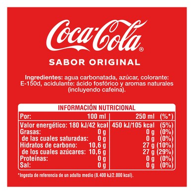 Refresco de cola clásica Coca-Cola botella 1.25 l-1 Refresco de cola clásica Coca-Cola botella 1.25 l-1