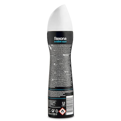 Desodorante invisible aqua Rexona spray 200 ml-0