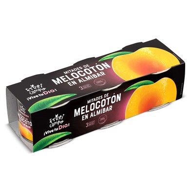 Melocotón en almíbar Fruticampo de Dia lata 3 x 115 g-0