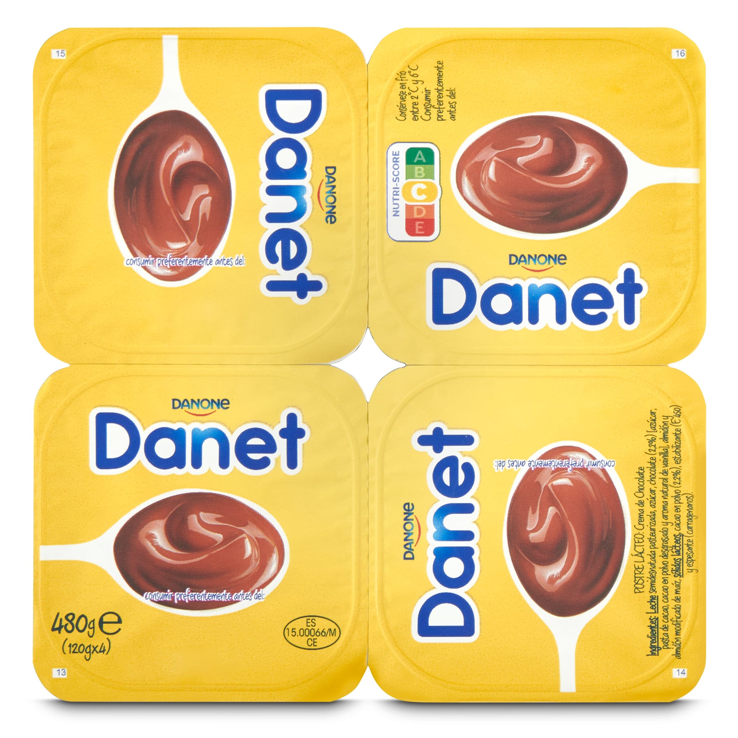 Natillas de chocolate Danet 4 x 120 g
