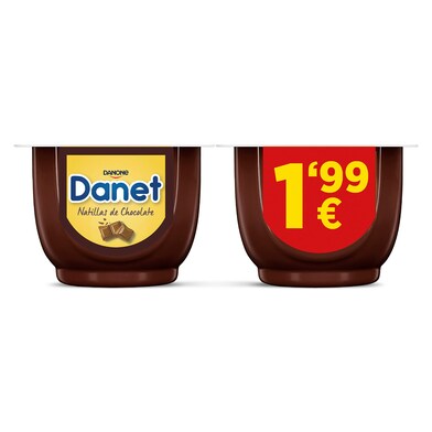 Natillas de chocolate DANET 4 unidades PACK 480 GR-1 Natillas de chocolate DANET 4 unidades PACK 480 GR-1
