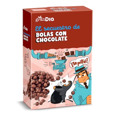 Cereales de bolas con chocolate Gran Dia caja 500 g-0