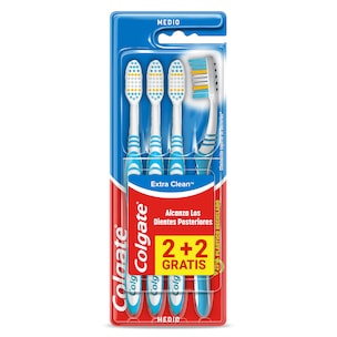 cepillo de dientes extra clean 4 unidades
