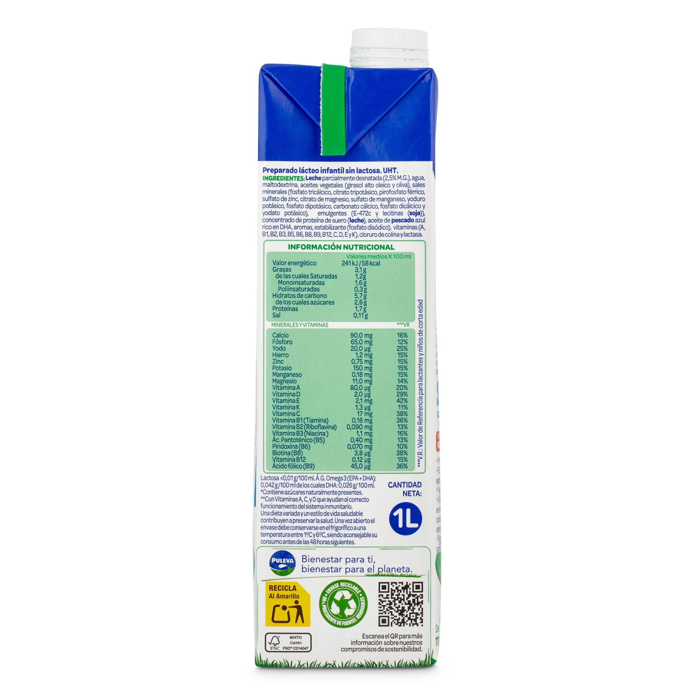 Leche infantil crecimiento Peques 3 Puleva 1 L