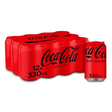 Refresco de cola zero Coca-Cola lata 12 x 33 cl-0