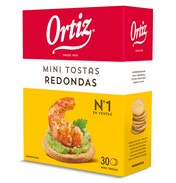 Mini tostas redondas Ortiz caja 100 g