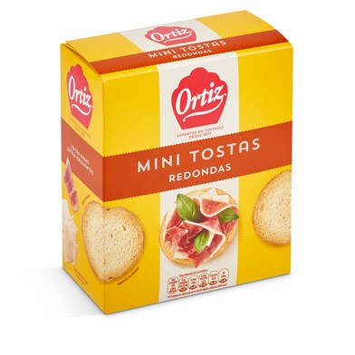 Mini tostas redondas Ortiz caja 100 g-0 Mini tostas redondas Ortiz caja 100 g-0
