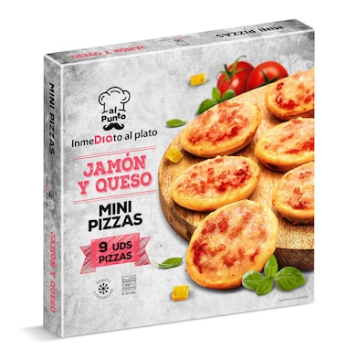 Mini pizzas jamón y queso Al Punto Dia caja 270 g-0