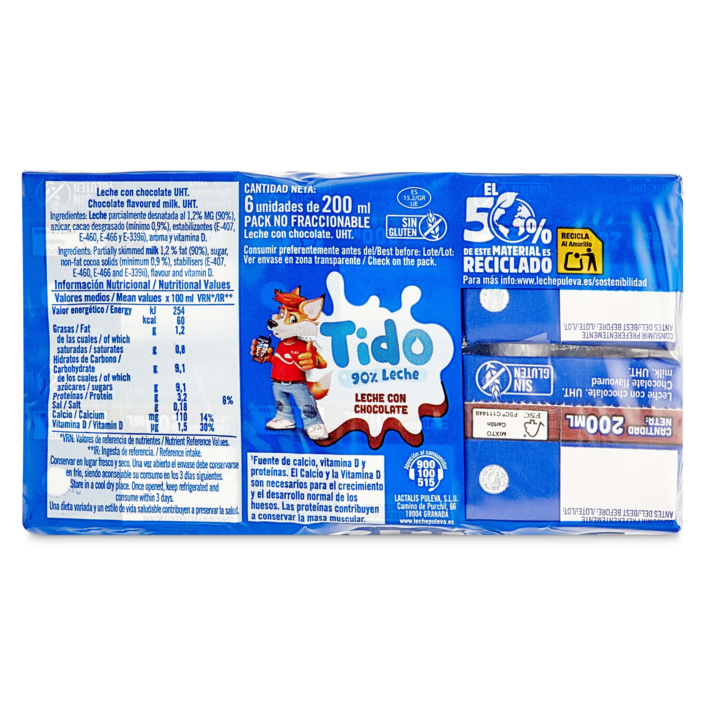 Batido de chocolate Puleva 6 x 200 ml