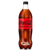 Refresco de cola zero Coca-Cola botella 1.25 l