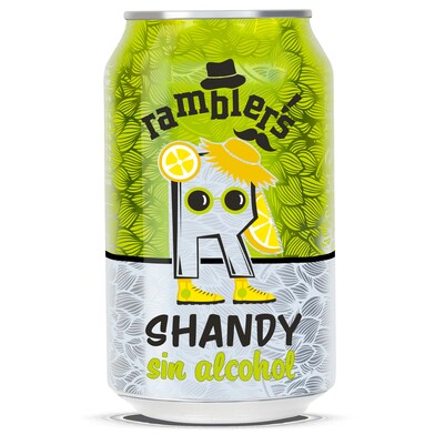 Cerveza sabor limón shandy sin alcohol Ramblers de Dia lata 33 cl-0