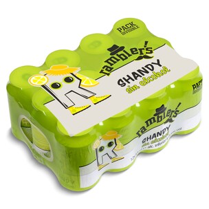 Cerveza shandy sin alcohol Dia Ramblers pack 12 x 33 cl