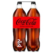 Refresco de cola zero Coca-Cola botella 2 x 2 l
