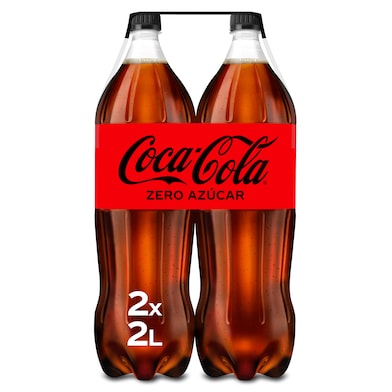 Refresco de cola zero Coca-Cola botella 2 x 2 l-0