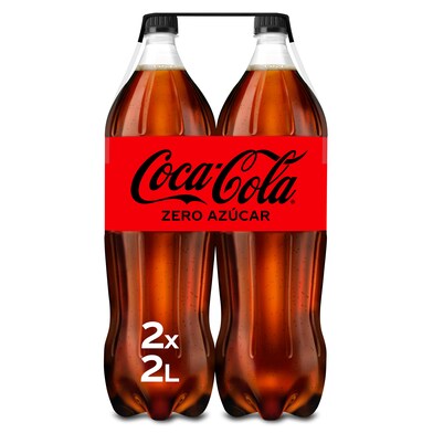 Refresco de cola zero Coca-Cola botella 2 x 2 l-0