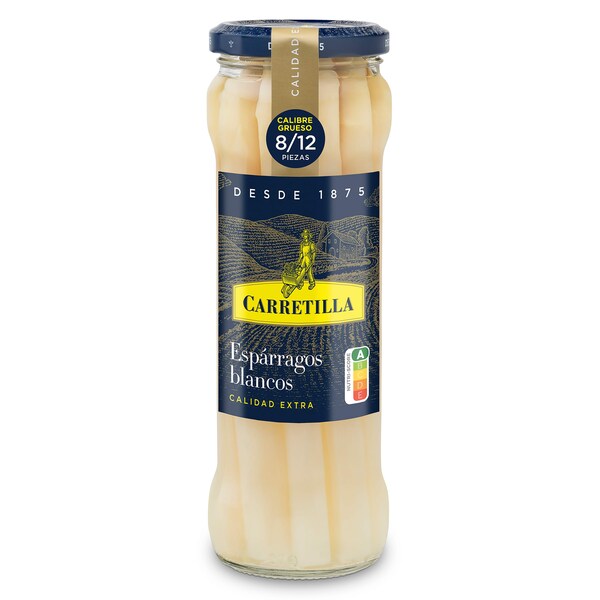 Espárragos Blancos Extra Grueso 8/12 Carretilla 205 Gr.