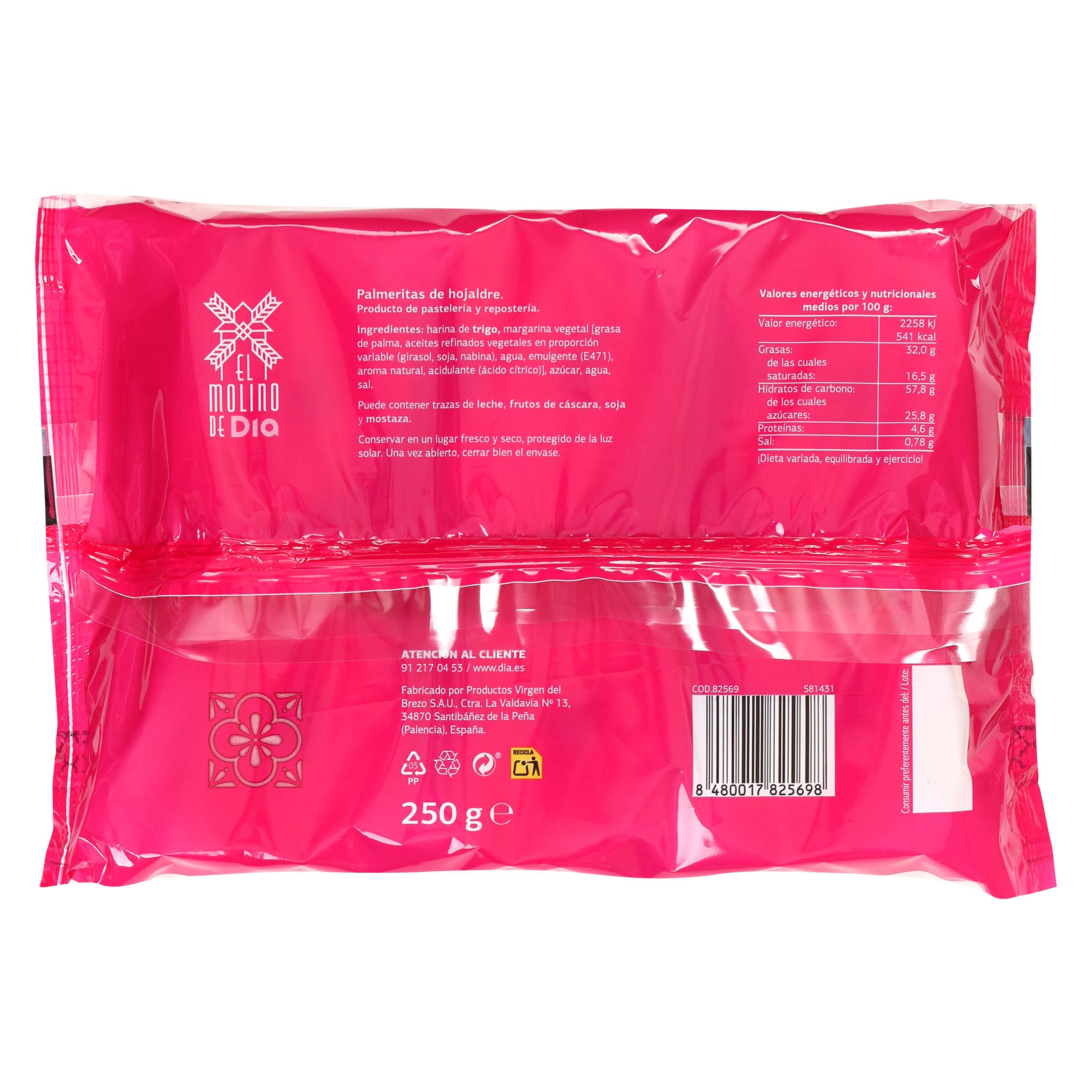 Palmeritas El Molino de Dia 250 g