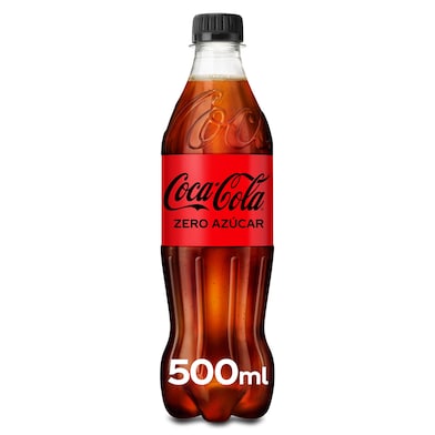 Refresco de cola zero Coca-Cola botella 500 ml-0