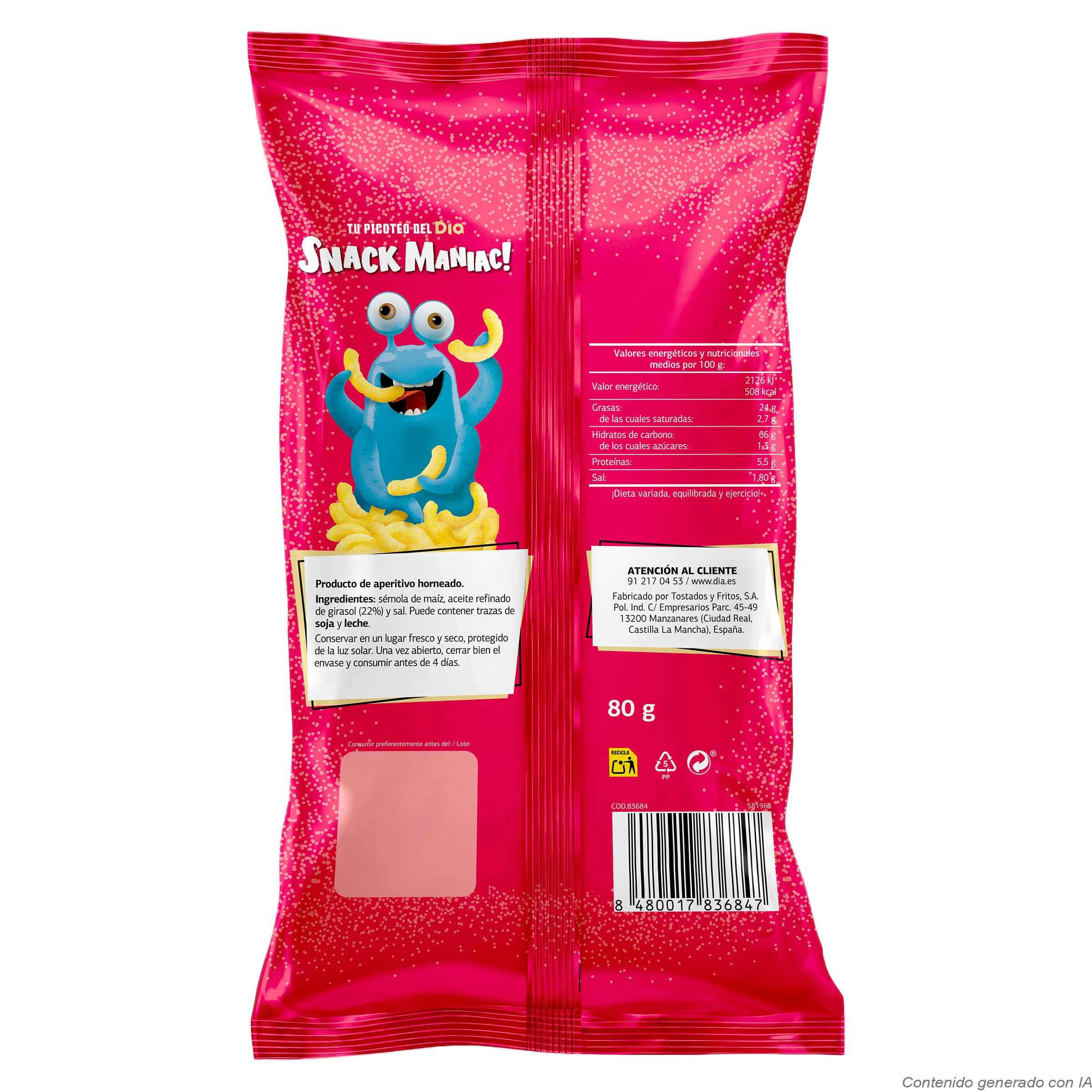 Dianitos Dia Snack Maniac 80 g