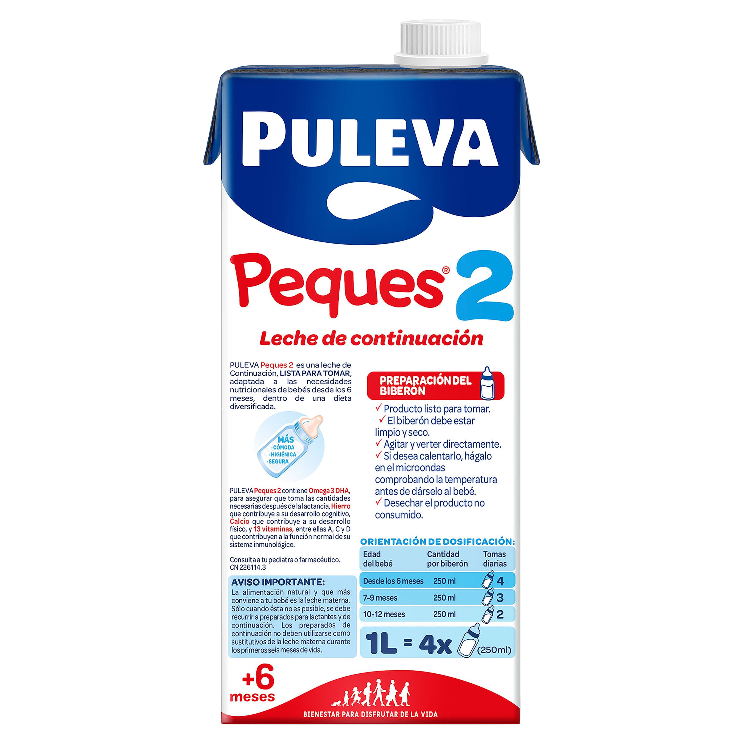 Leche crecimiento Peques 2 Puleva 1 L