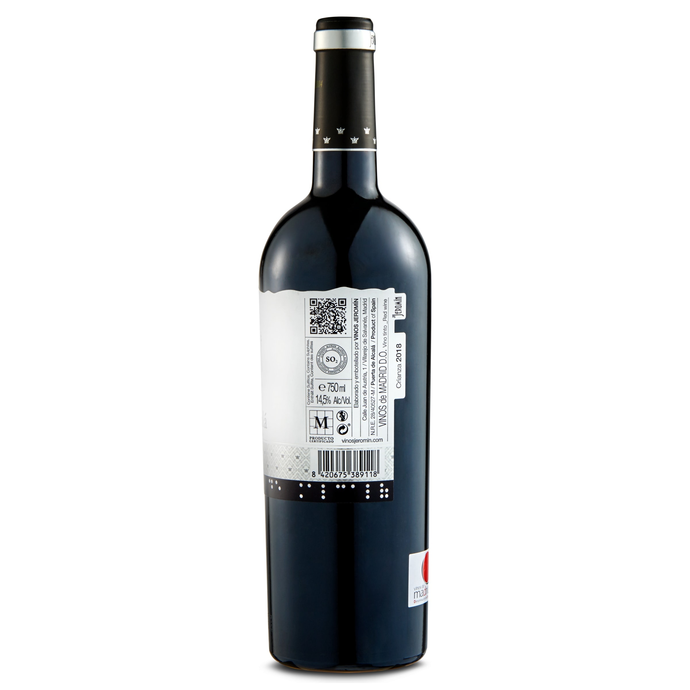 Vino tinto crianza D.O. Madrid Puerta de Alcalá 75 cl