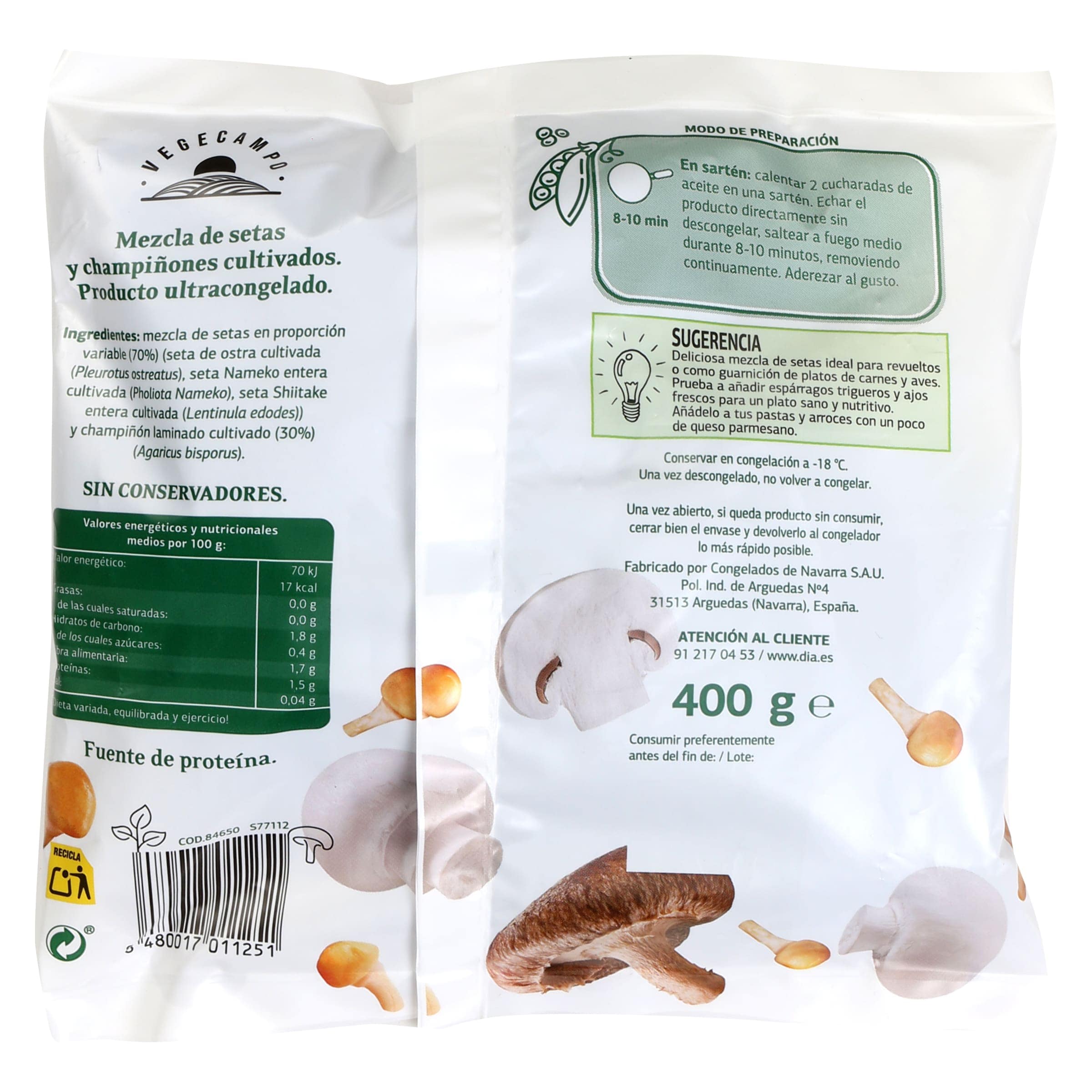 Mezlca de setas Dia Vegecampo 400 g