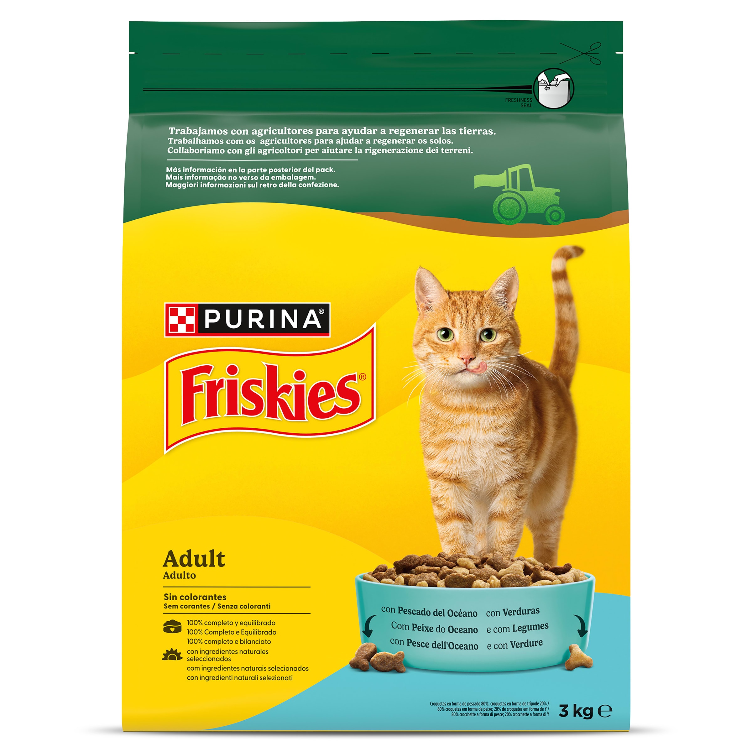 Alimento para gatos con pescado y verduras Friskies 3 Kg