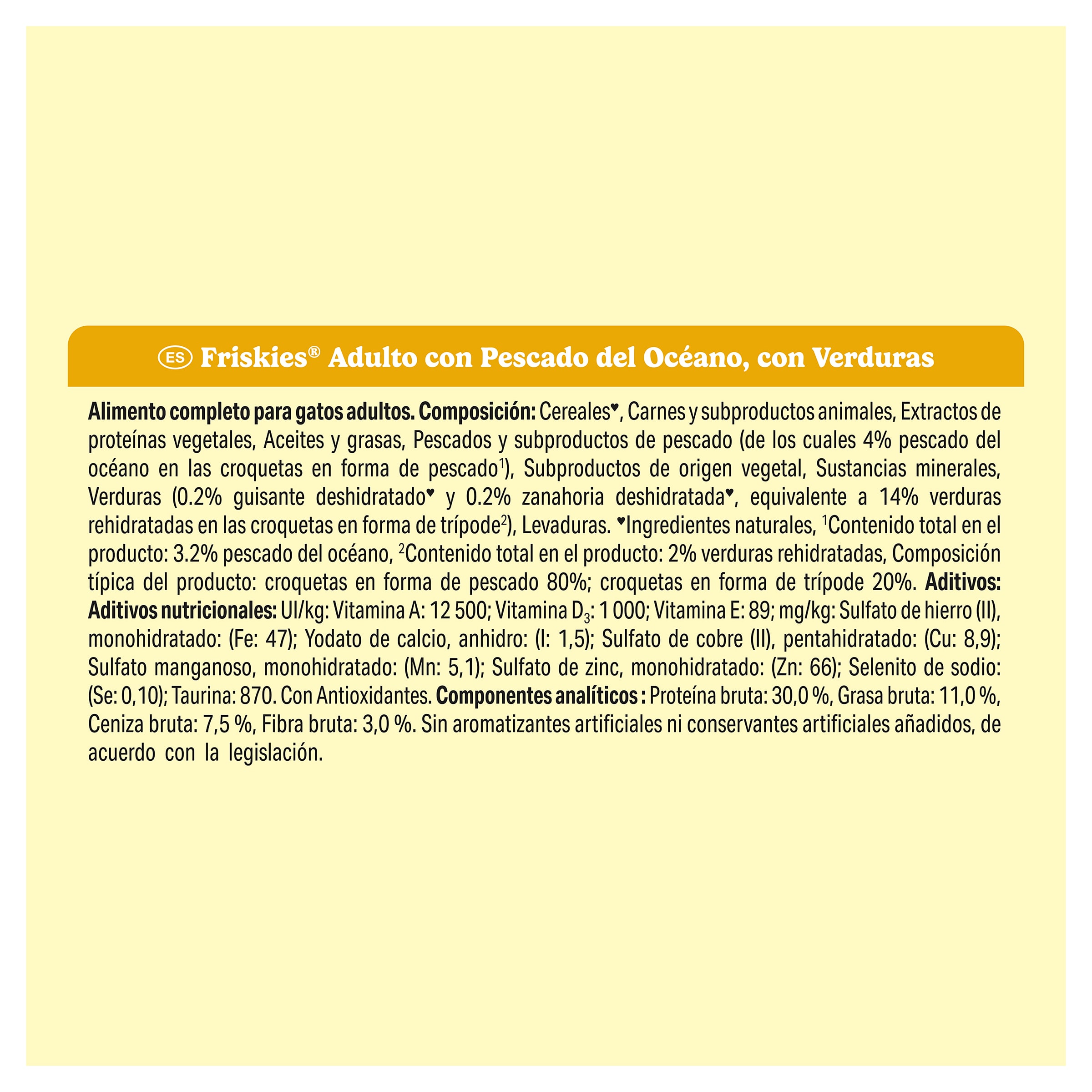 Alimento para gatos con pescado y verduras Friskies 3 Kg