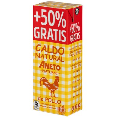 Caldo natural de pollo Aneto brik 1.5 l-0 Caldo natural de pollo Aneto brik 1.5 l-0