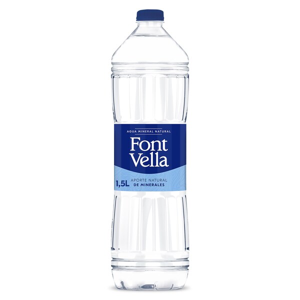 Agua Mineral Natural Font Vella Botella 1,5 L.