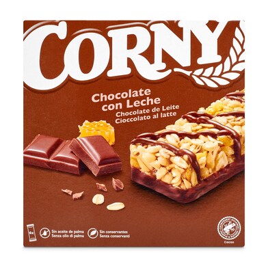 Barritas de cereales con chocolate con leche Corny caja 150 g-1