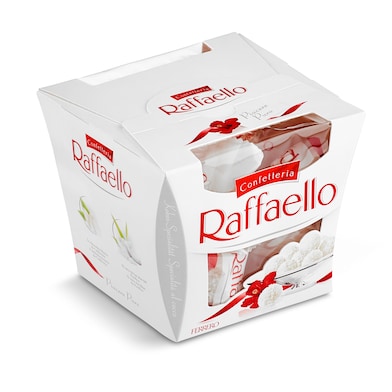 Bombones rellenos de coco y almendra Ferrero Raffaello caja 150 g-0