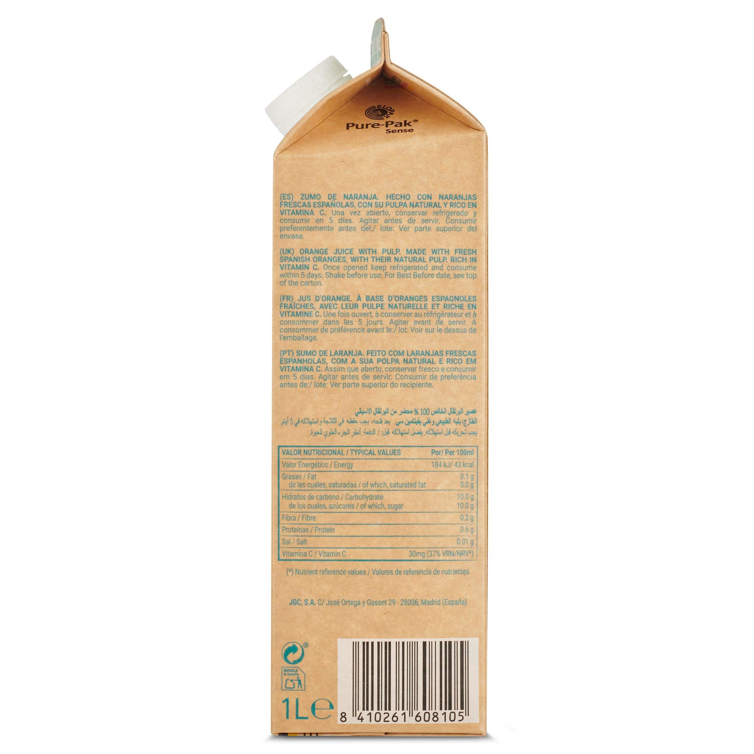 Zumo de naranja con pulpa Don Simón 1 L