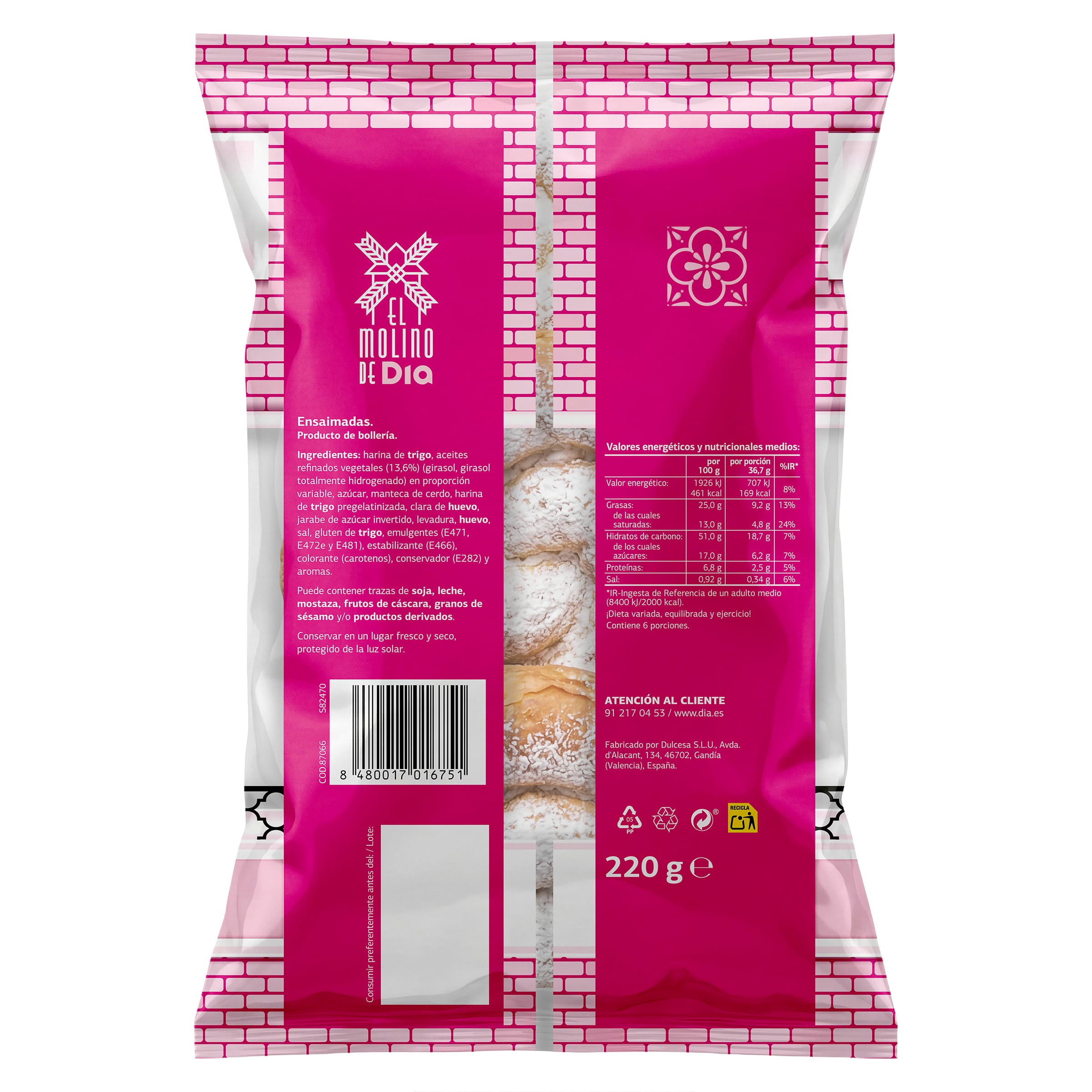 Ensaimadas El Molino de Dia 220 g