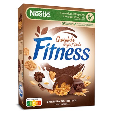 Cereales integrales con chocolate negro Nestlé Fitness caja 375 g