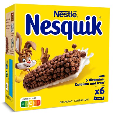 Barritas de cereales con chocolate nesquik Nestlé caja 150 g-0