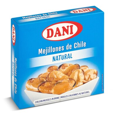 Mejillones de Chile al natural Dani lata 69 g-0 Mejillones de Chile al natural Dani lata 69 g-0