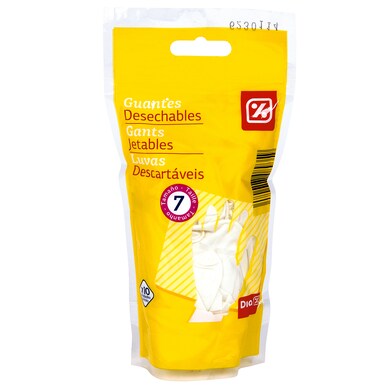 Guantes desechables de látex talla 7 Dia caja 10 unidades-0